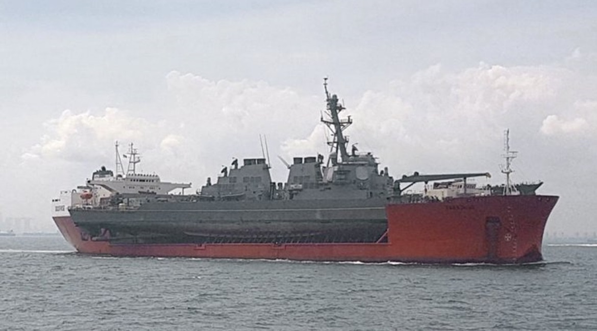 Arleigh Burke-class guided-missile destroyer USS 
        
         (DDG 56) left Singapore on the heavy-lift ship MV Treasure in October 2017 to be transported for repairs. The ship and crew achieved Basic Phase Certification on 2 June 2020.
...