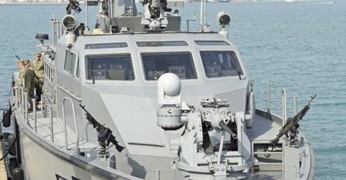 A US Navy Expeditionary Combat Command MK VI patrol craft forward deployed in Bahrain.