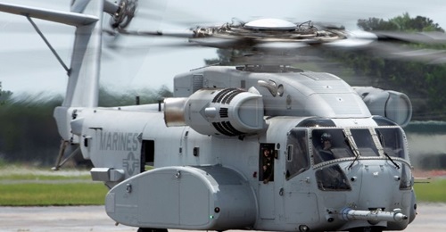 The US Marine Corps (USMC) Sikorsky CH-53K King Stallion heavy-lift helicopter performed sea trials during a two-week period in early June over the Atlantic Ocean.