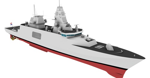 Artist's impression of Dutch-Belgian M-frigate replacement.