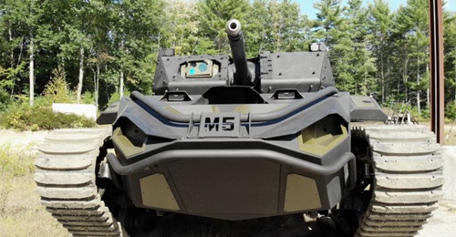 The Ripsaw M5 is pictured here with the MCT-30. Previously, the US Army had selected the vehicle to be the RCV-M prototype and has now decided that the MCT-30 will also be used.