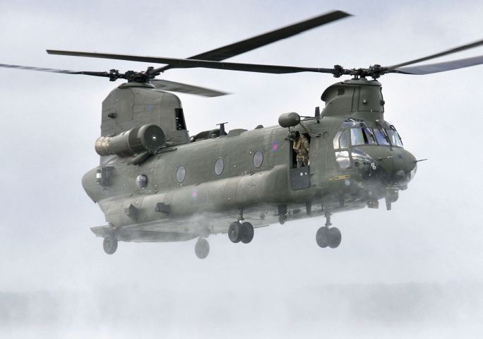 The RAF is upgrading its 38 HC4 Chinooks to the new HC6A standard. Most of this fleet has been modernised, with the remaining nine to be completed by early 2021. (Janes/Patrick Allen)