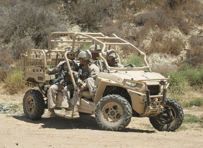 The New Zealand Army has received the first six MRZR D4 all-terrain vehicles (similar to this one in US service) ordered from US company Polaris Government and Defense. (US Marine Corps)