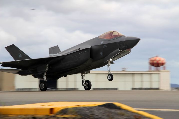 Seen in June at the start of the latest deployment to Iceland, the Italian F-35 force will now be routinely used for air defence as well as ground attack duties. (Italian Air Force)