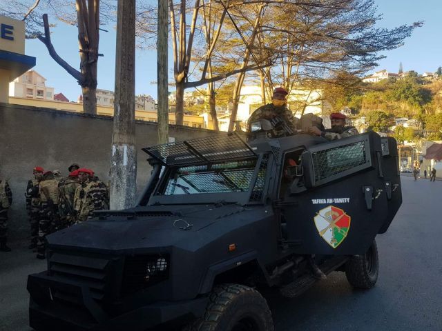 A Panthera T4 deployed in Antananarivo for Covid-19-related security duties in early July. (Ministry of Defence of Madagascar)