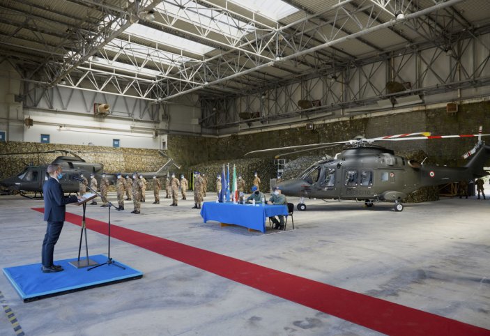The Italian Army has received the first of two AW169 trainer helicopters, ahead of the arrival of the multirole AW169 LUH. (Leonardo)