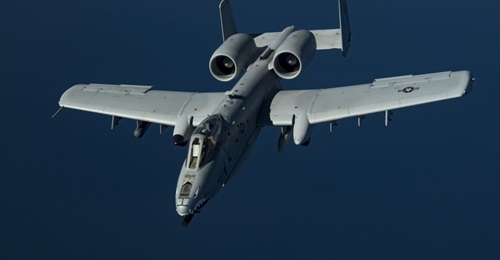 An A-10C flies above the US Central Command area of responsibility on 17 January. The USAF is adding the platform to its ERCM effort that uses AI and machine learning to better understand part failure rates.