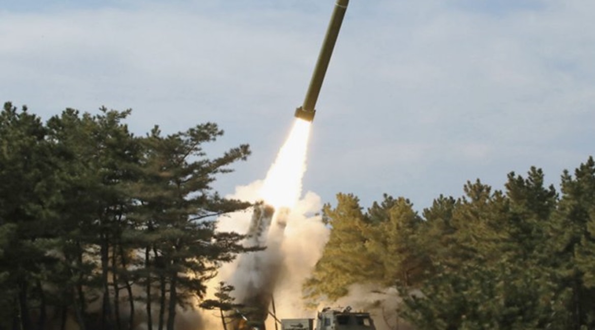 Images released by the KCNA on 3 March show that Pyongyang tested-fired what appeared to be its 'super-large MRL' system (US, South Korean designation KN-25) the previous day as part of a firing drill of KPA long-range artillery sub-units.