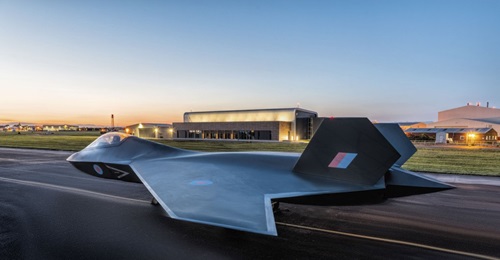 A mock-up of the Tempest future fighter. The UK, Italy and Sweden are to enter into an industrial framework that would develop technology for the FCAS TI initiative that will feed into Tempest, and also to upgrade their current generation of Eurofighte...