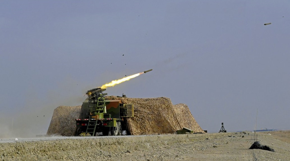Chinese media released images on 18 July of a vehicle-mounted countermeasures system launching a jamming projectile during an exercise held on 12 July in the Gobi Desert in northwestern China.