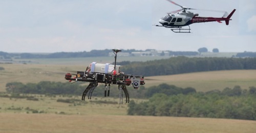 QinetiQ's MUM-T demonstration used an Airbus H125 helicopter and a small SUAS based on a TurboAce Matrix multirotor unmanned aerial vehicle.