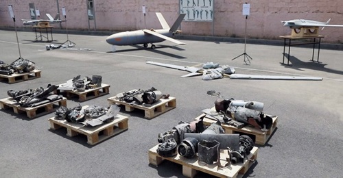 Armenia has displayed the remains of Israeli-made Azerbaijani UAVs it claims to have destroyed in border clashes with Azerbaijan earlier in July.