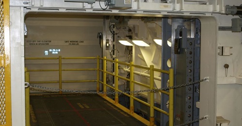 The Advanced Weapons Elevators aboard Ford-class ships have greater lift capacity and speed than previous weapons elevators.