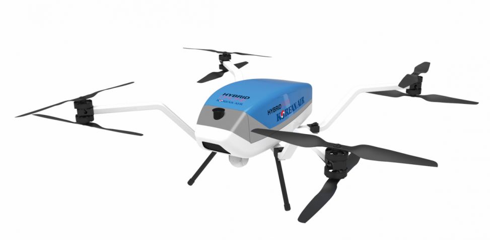 KAL will be supplying its Hybrid Drone octocopter UAV for evaluation by military users.  (Korean Air)