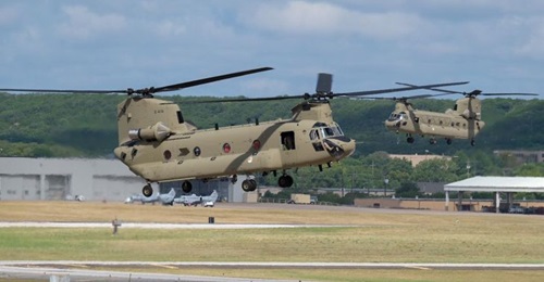 The RNLAF has begun flying its two new CH-47F transport helicopters at Fort Hood, Texas.