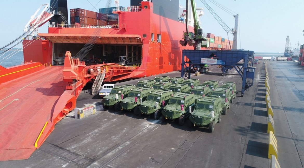 The Hizirs lined up at Mersin port before being loaded.