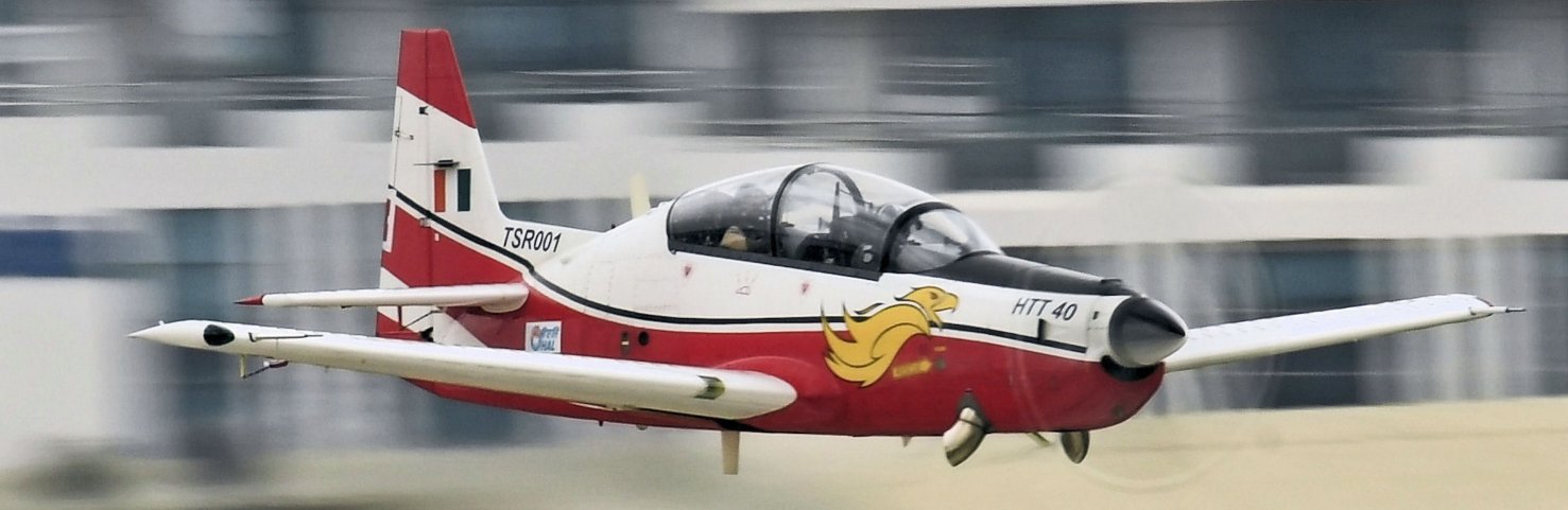 HAL’s HTT-40 basic turboprop trainer. The Indian MoD approved on 11 August the acquisition of 106 of these aircraft for the IAF. (HAL)