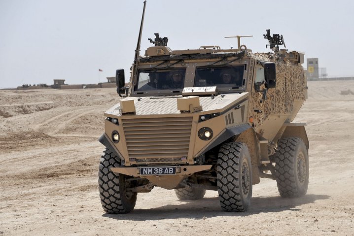 A Foxhound LPPV, which in 2020 was fitted with a hybrid electric drive for trials purposes. (GDLS-UK )