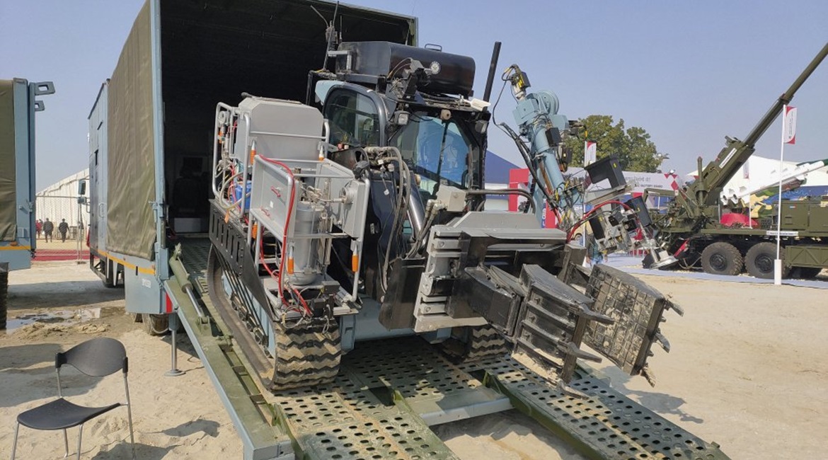 India's Defence Research & Development Organisation (DRDO) is accelerating efforts to support local development and production projects such as this Unexploded Ordnance Robot (UXOR) platform.