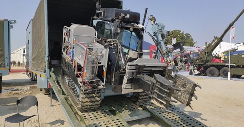 India's Defence Research & Development Organisation (DRDO) is accelerating efforts to support local development and production projects such as this Unexploded Ordnance Robot (UXOR) platform.