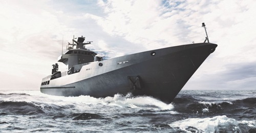 A computer-generated visualisation of the Arafura class, which is being built under Australia's Sea 1180 Phase 1 programme.