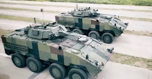 A screengrab from NCSIST footage showing two CM-34 IFVs during trials. The MND in Taipei revealed on 25 August that it will acquire 21 more of these vehicles for use by the Military Police Command.