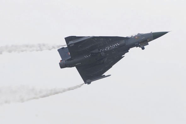 The Indian government is seeking to raise about USD675 million through the sale of shares in Hindustan Aeronautics Limited, manufacturer of the Tejas Light Combat Aircraft (pictured). (HAL)
