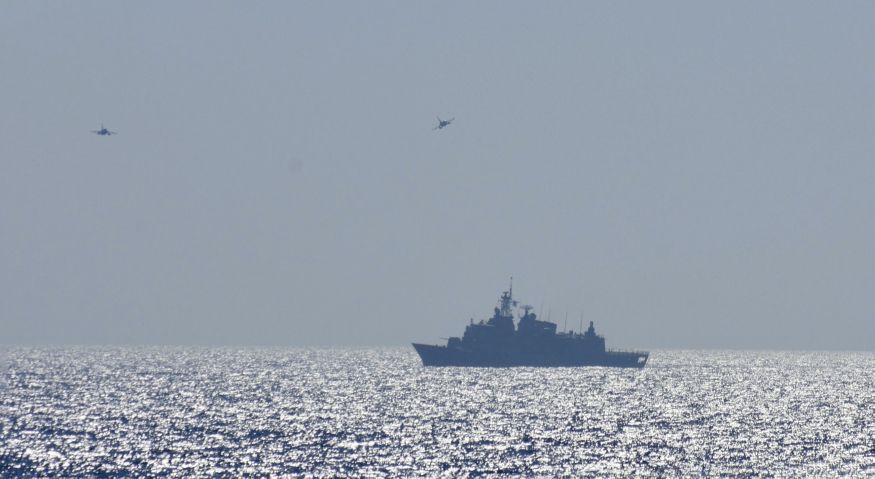 Greece held air and naval exercises with its allies in the eastern Mediterranean during the week of 24 August. (Greek General Staff)