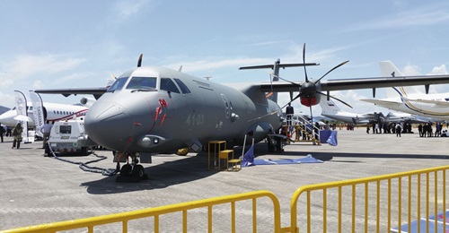 Leonardo's ATR 72MP, seen here at LIMA 2017 in Langkawi. It is one of several aircraft types studied for Malaysia's maritime patrol requirements, according to a senior RMAF official.