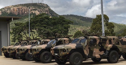 Hawkei vehicles operated by the 1st Battalion Royal Australian Regiment. Canberra announced on 3 September that full-rate production of the Hawkei is expected to commence in mid-2021.