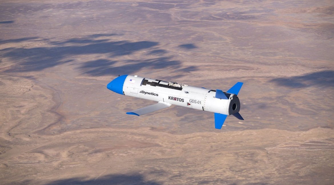 The X-61A demonstrator during a November 2019 flight test at Dugway Proving Ground in Utah. Dynetics wants to soft dock the air vehicle in its next flight test closer than the 38 m from the recovery aircraft it achieved in July.
