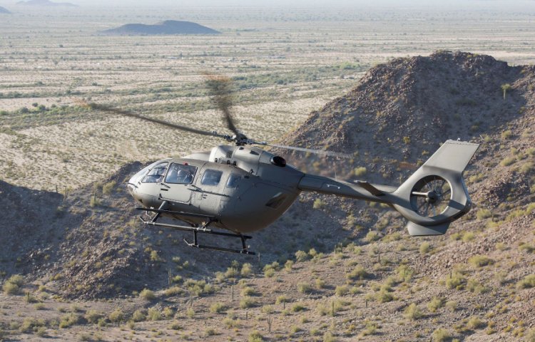 The UH-72B, pictured, will feature a number of enhancements over the UH-72A Lakota. Most notable is the replacement of the conventional tail rotor with a more efficient Fenestron. (Airbus Helicopters)