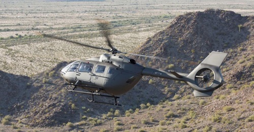 The UH-72B, pictured, will feature a number of enhancements over the UH-72A Lakota. Most notable is the replacement of the conventional tail rotor with a more efficient Fenestron.