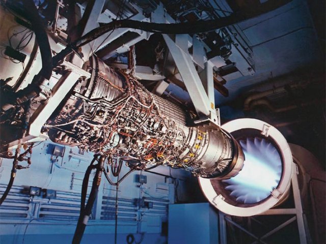 While the US Air Force has already contracted General Electric to deliver its F110-GE-129 powerplant (pictured) for Lot 1 production of the F-15EX, it has opened up Lots 2 to 8 to competition from other vendors. An RFP is expected in November. (General Electric)