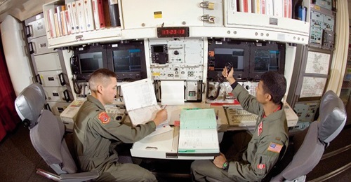 A USAF missile combat crew on alert at an underground ICBM control centre. The service has contracted Northrop Grumman to develop and build the successor to its Minuteman III ICBMs that have been operational since the 1970s.
