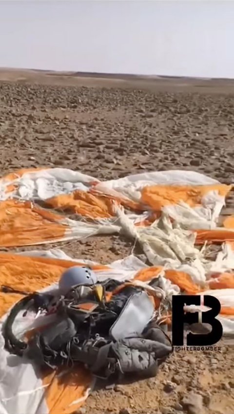A still from the video shows the equipment that the pilot had with him. (FighterBomber)