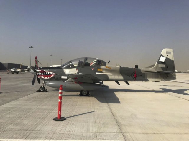 One of the four A-29 Super Tucano aircraft that arrived at Clark Air Base in the Philippines on 19 September. Two more A-29s are expected to arrive in the country in the coming days. (Philippine Department of Foreign Affairs)
