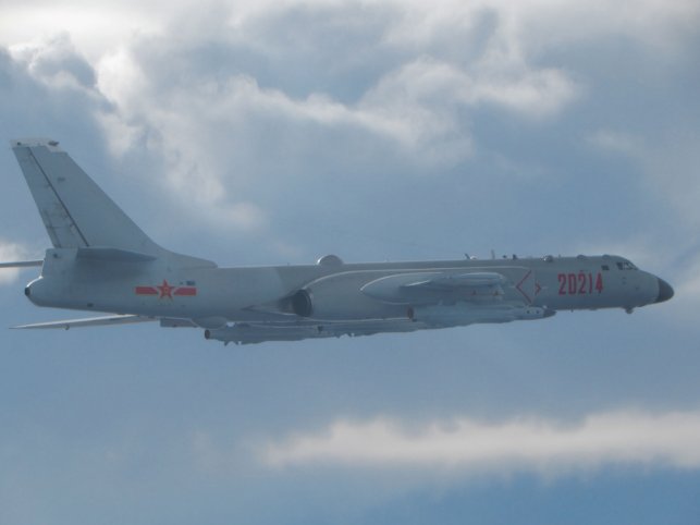 An image provided by the Taiwanese MND showing one of the H-6 strategic bombers that Taipei said violated the island’s southwestern ADIZ on 18 September. (Taiwanese MND)