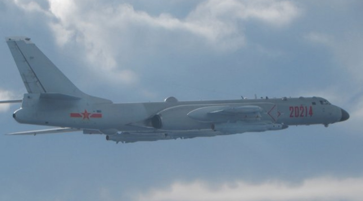 An image provided by the Taiwanese MND showing one of the H-6 strategic bombers that Taipei said violated the island's southwestern ADIZ on 18 September.