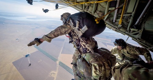 Some 250 paratroopers from the British Army's 16 Air Assault Brigade were flown directly from the UK by RAF C-130 for their first drop in southern Ukraine.