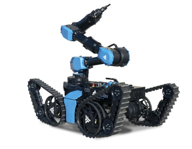 The aunav.NEO UGV can be adapted to terrain features and mission scenarios by adjusting its width. (aunav)