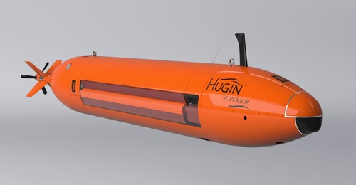 Kongsberg Maritime's HUGIN Superior AUV. India has selected a variant of the HUGIN AUV for the four new hydrographic survey vessels it ordered from GRSE in 2018.