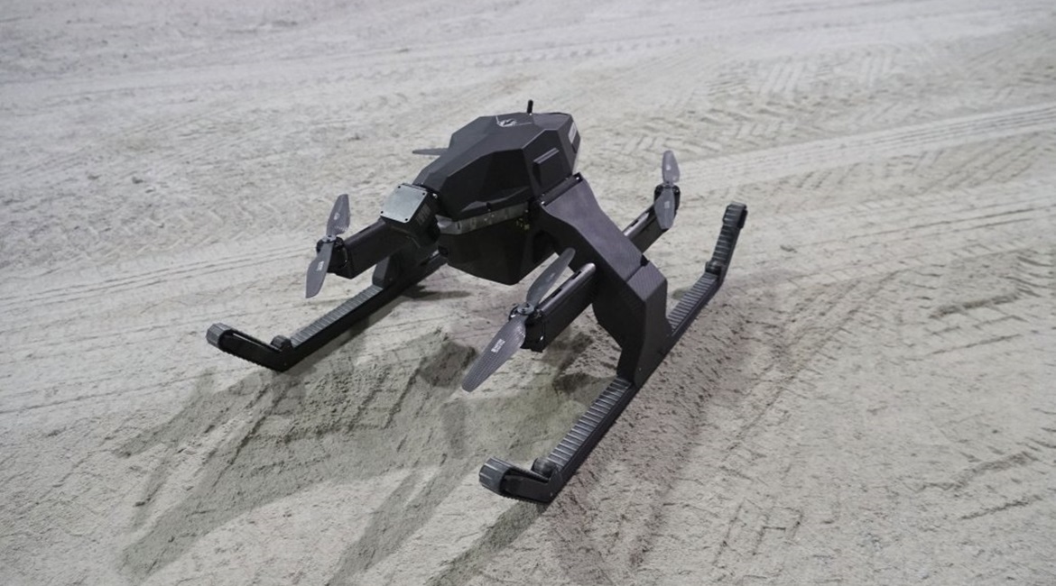 Shown here is a previously taken photo Pegasus, a UAV-UGV combo. The US Army tested out the hybrid drone at Yuma Proving Ground.