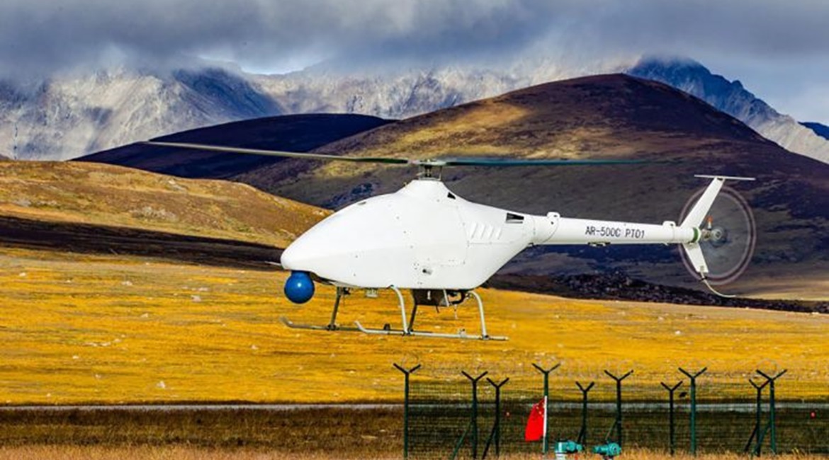 The AR500C/AV500C VTOL UAV prototype seen during high-altitude testing on 27 September.