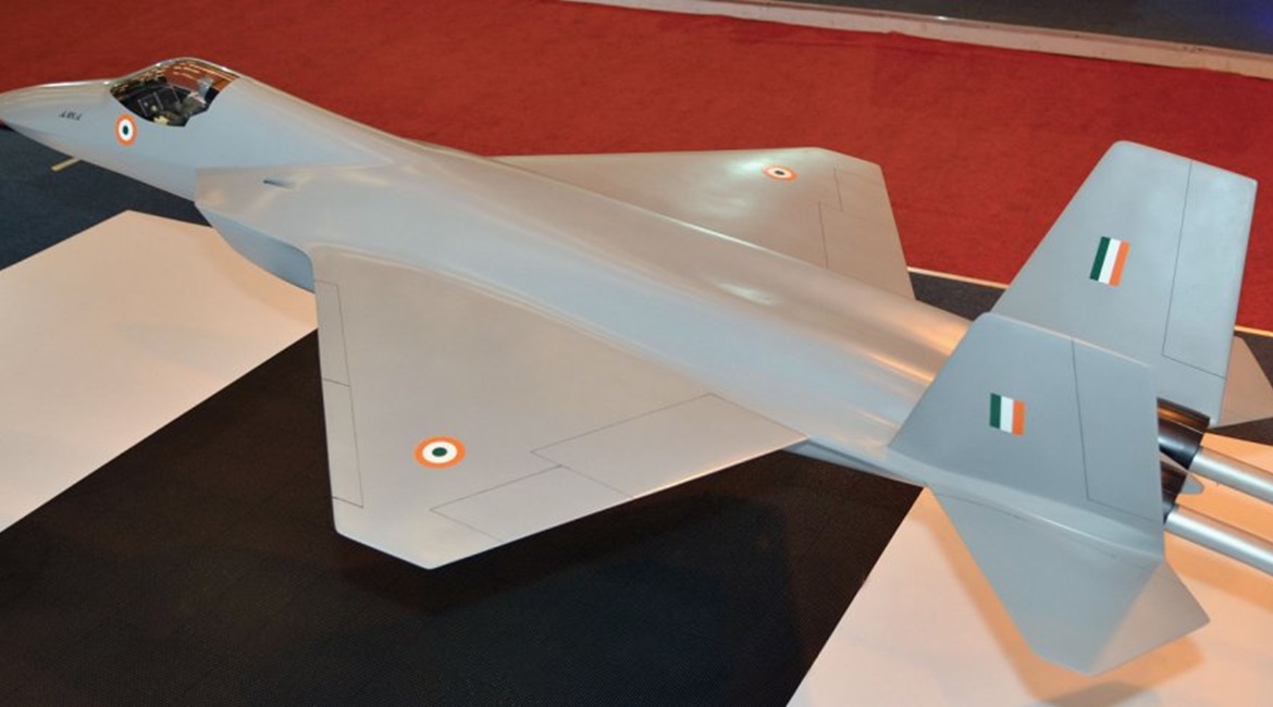 Hindustan Aeronautics is planning a partnership with a private-sector company to build India's proposed Advance Medium Combat Aircraft (a model of which is pictured).
