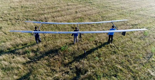 UAVOS' solar-powered High Altitude Pseudo Satellite ApusDuo. The company recently achieved a milestone by flying the aircraft in unstable atmospheric conditions.