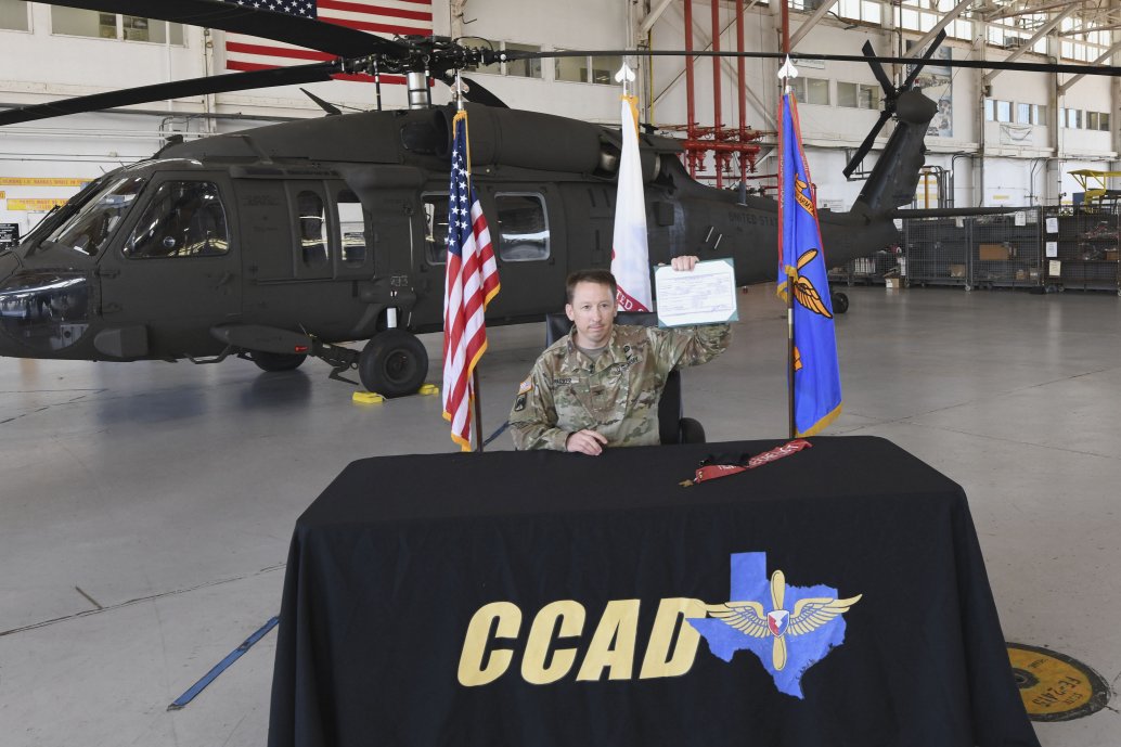 Corpus Christi Army Depot Commander, Colonel Joseph Parker, hosted a formal signing ceremony to mark the release to service of the UH-60V Black Hawk. (DVIDS)