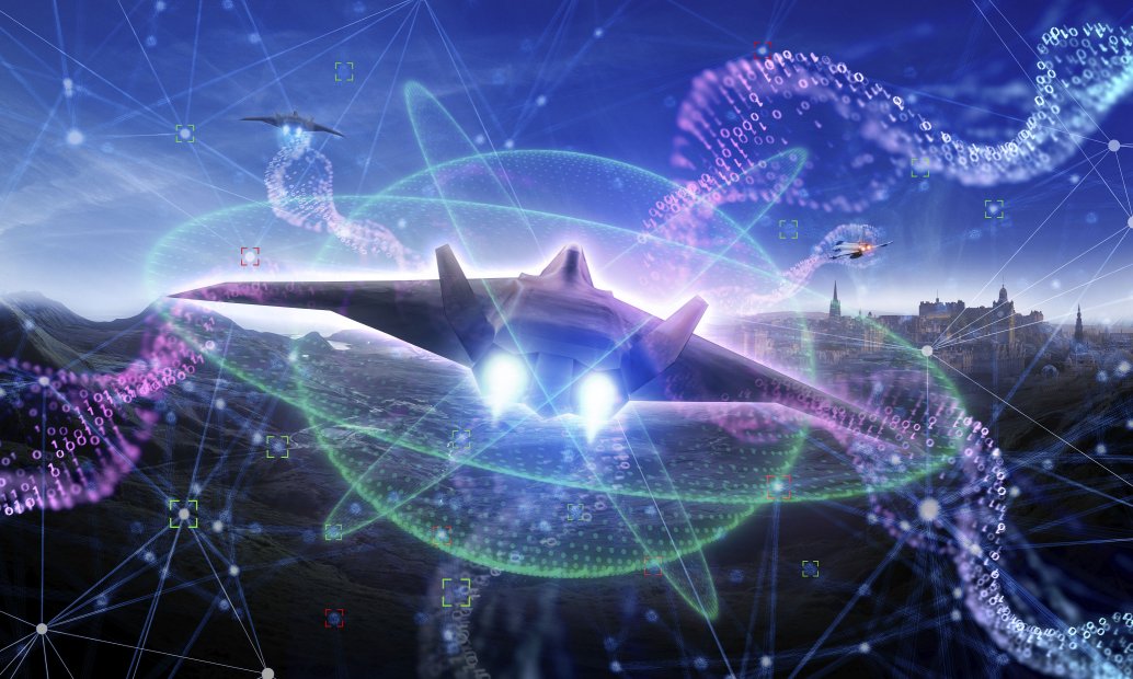 A conceptual image of the Tempest future fighter that the industrial participants say will support thousands of jobs and generate billions of pounds for the UK’s economy. (Leonardo)