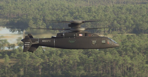The SB>1 Defiant on 12 October reached 211 kt in straight and level flight and 232 kt in a descent with about two-thirds propeller torque and engine power. The aircraft is being developed for the US Army's FLRAA effort.