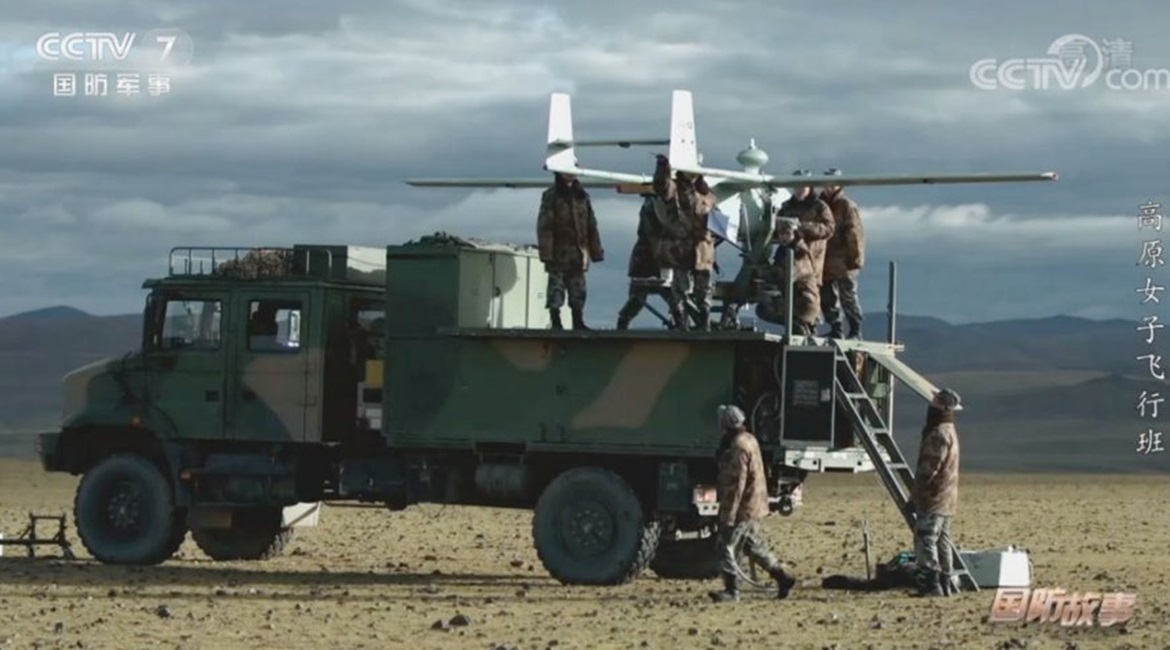 CCTV 7 footage released on 20 October showing that a truck-mounted UAV launch system in service with the PLAGF's Tibet Military District.